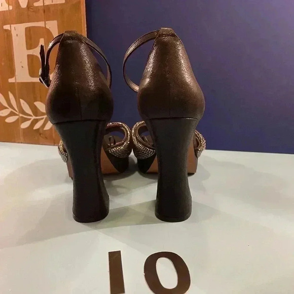 Jessica Simpson size 10 sparkling rhinestone platform sandals BRAND NEW 4.1/4” - Picture 2 of 4